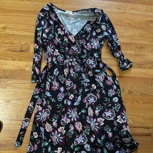 Leota: Libby Faux Wrap Knit Dress MEDIUM